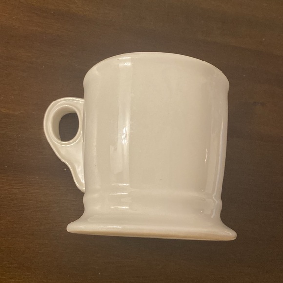 Anthropologie Cream Black Monogram Initial ‘A’ Wide Base Wide Mouth Coffee Mug - Picture 2 of 3